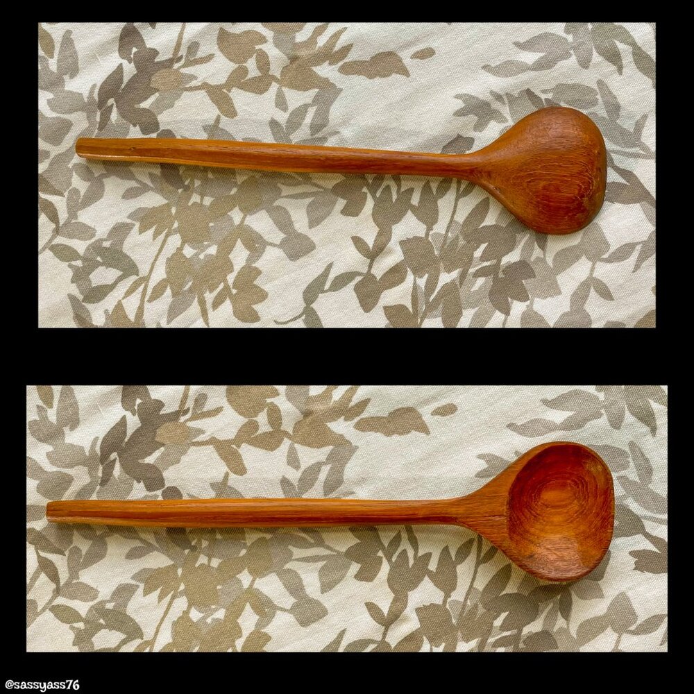 ⭐️HP⭐️VTG▪️ 70's 80's Boho Rustic Set of ASIAN WOOD Serving Bowl Spoon & 7 Bowls - Picture 4 of 10